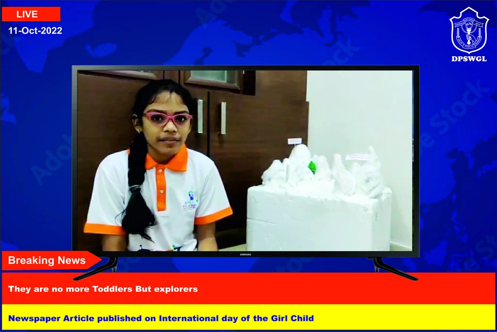 Newspaper article of DPS Warangal on International Day of the Girl Child got published.