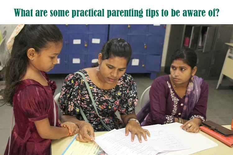 Parent and child discussing and planning together, symbolizing practical parenting and open communication.
