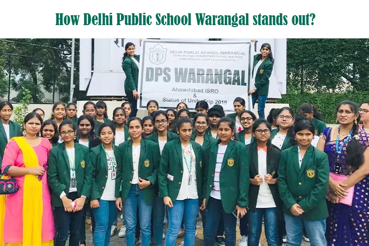 A group of Delhi Public School Warangal posing for a photo