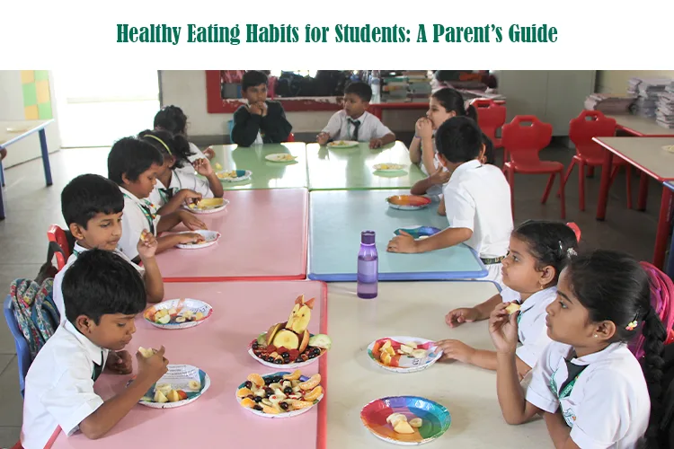 Children eating at a table