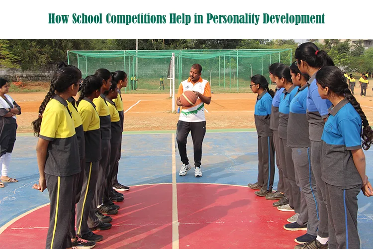 Students participating in school competitions, building confidence and leadership skills.