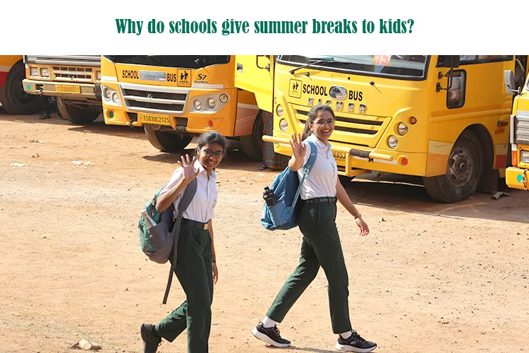Schools give summer breaks to kids to provide them with time to rest, recharge, and engage in activities