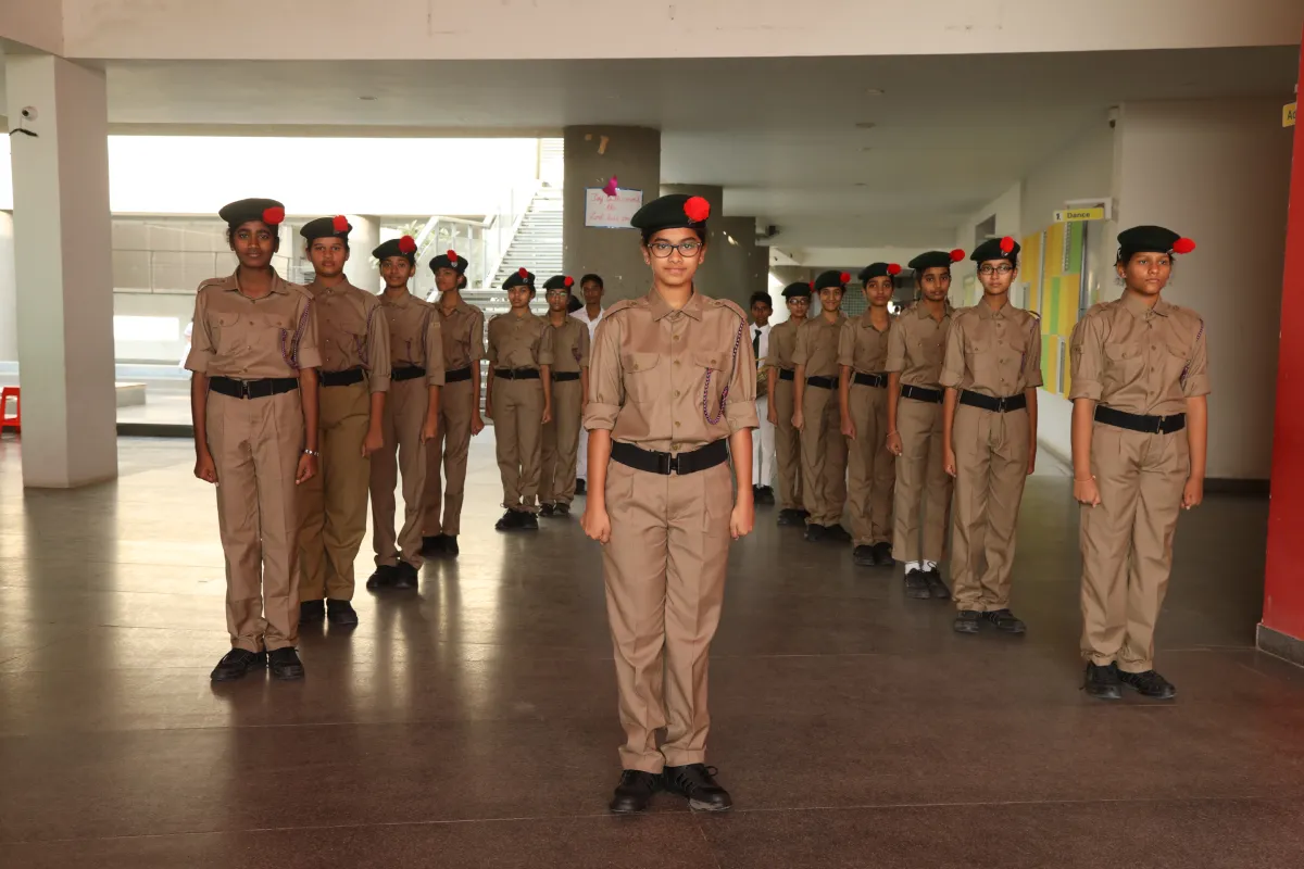 DPS, Warangal students appearing for selection in NCC