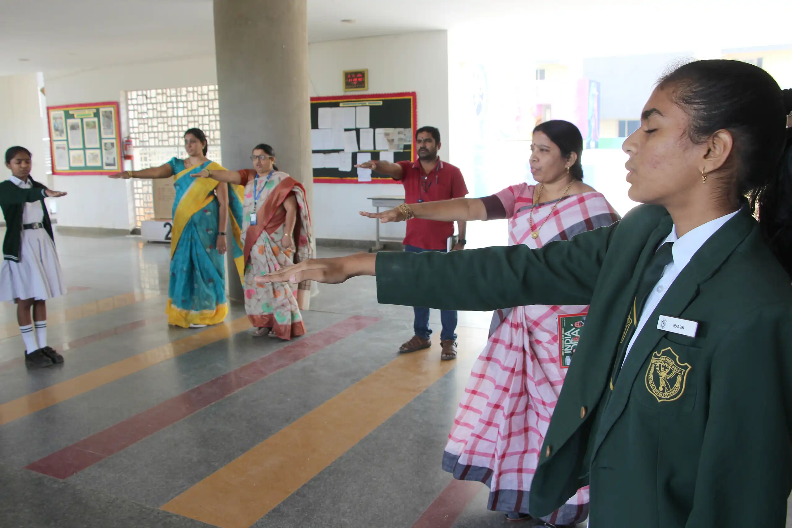 At DPS Warangal, National Constitution Day was celebrated where students and teachers took oath.