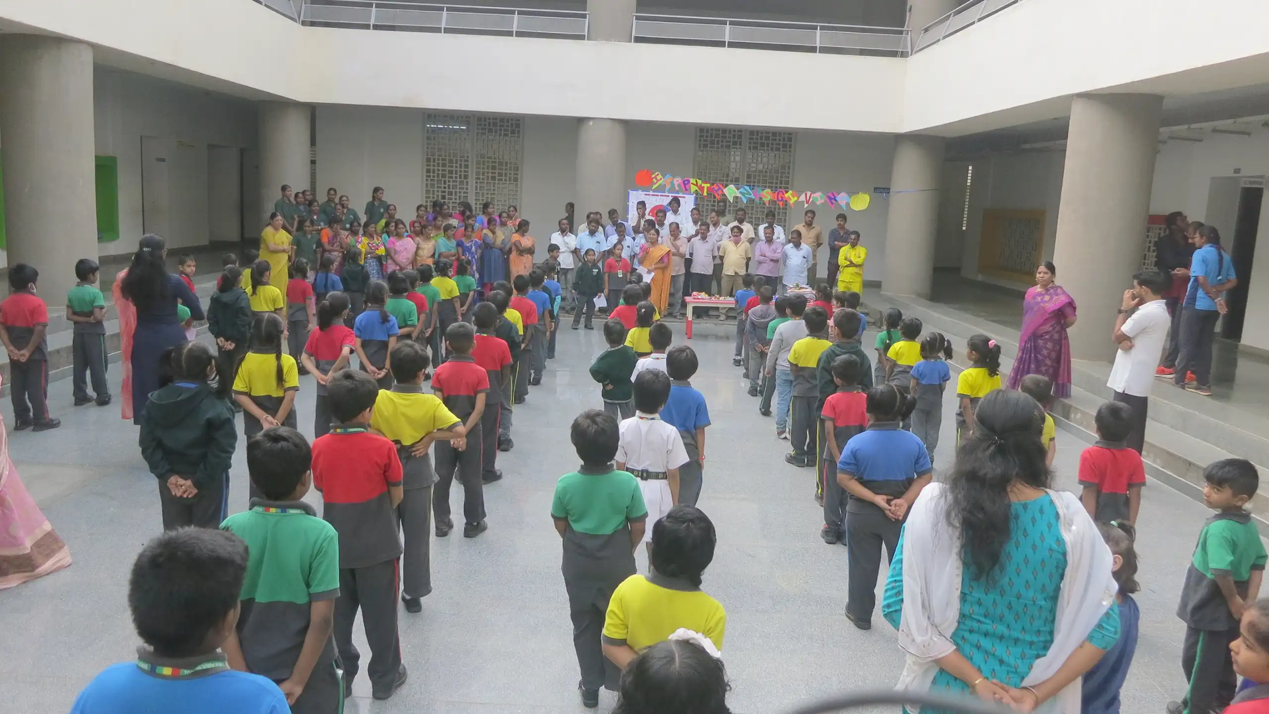 Thanks giving celebration conducted at DPS Warangal during morning assembly in the presence of students and teachers.