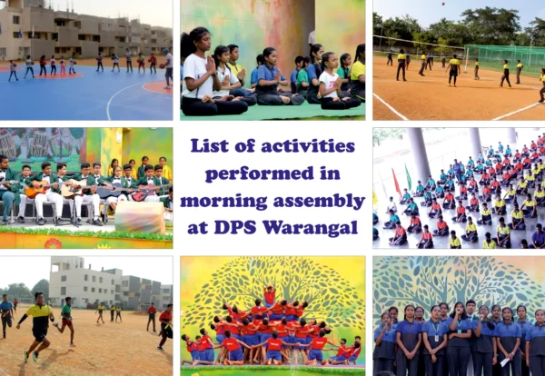 Various activities conducted in morning assembly at DPS Warangal.