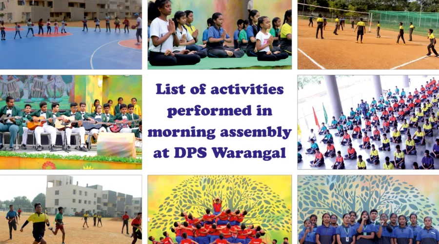 Various activities conducted in morning assembly at DPS Warangal.