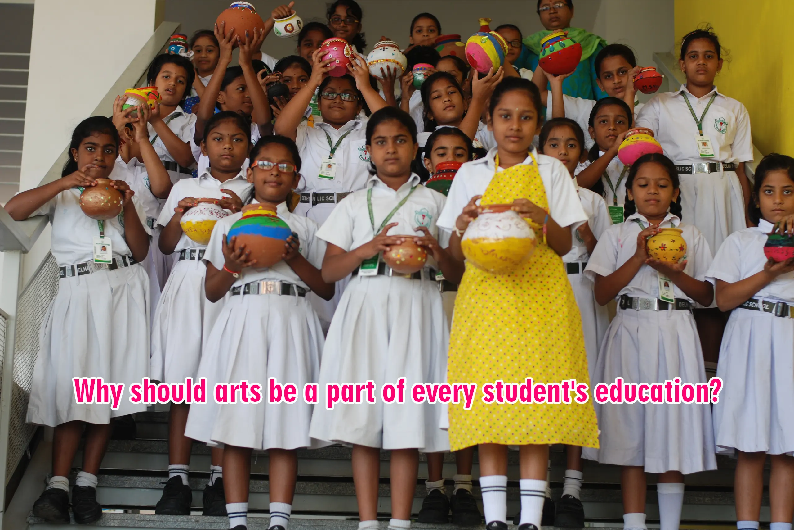 Students at DPS Warangal showing their creative art skills.