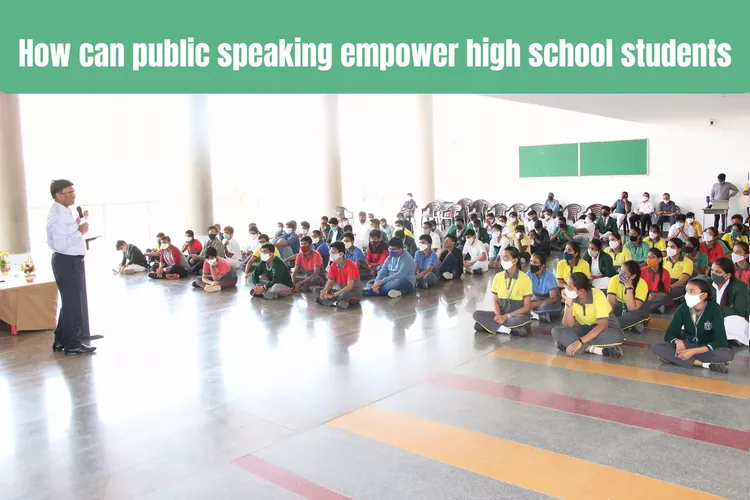 A teacher is giving speech