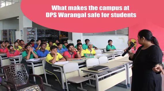 Teacher at DPS Warangal ensuring student safety