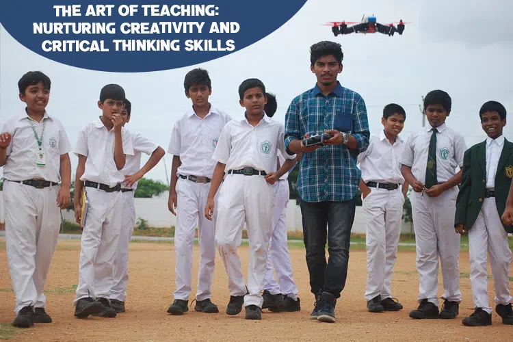 a group of young boys standing next to each other at DPS Warangal, the best CBSE school.