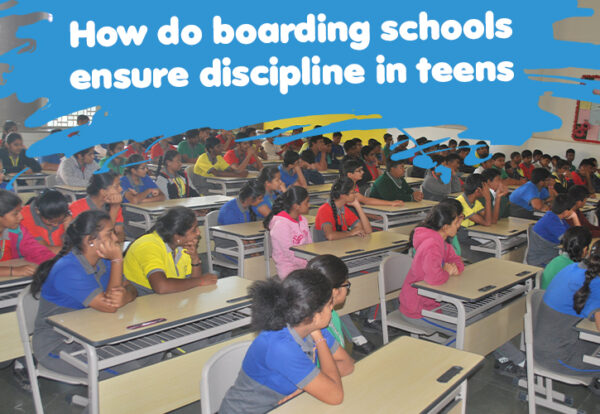 A group of children sitting at desks showing discipline in teenagers