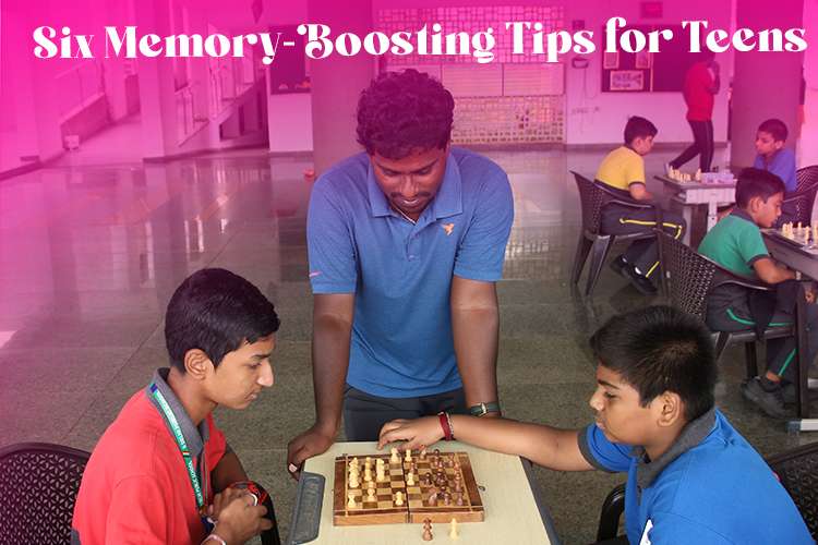A person playing chess with kids to boost their memory