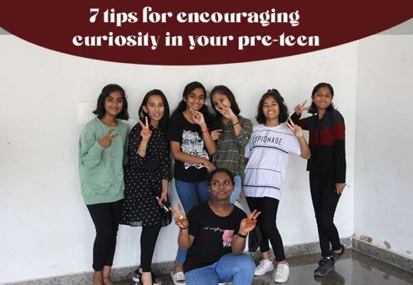 A group of girls posing for a curiosity photo