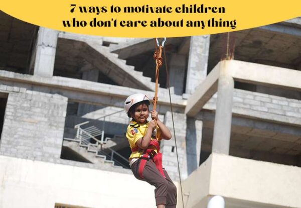 Motivating children by a zip line activity