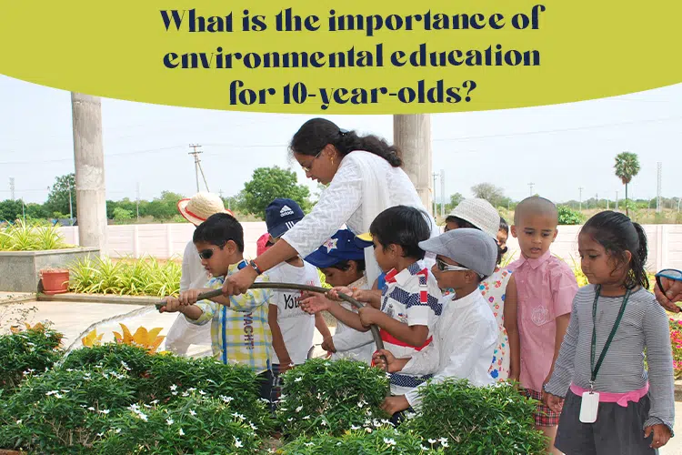 A group of children learning the importance of environmental.