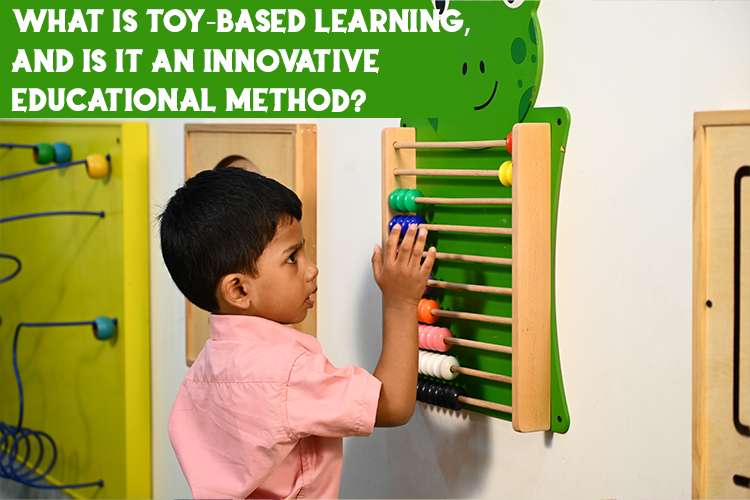 A child engaging with an abacus, exploring toy-based learning