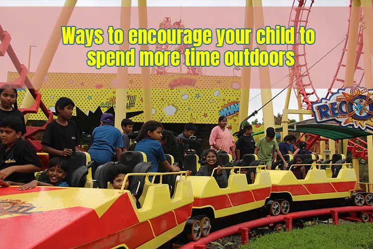 Children playing in a park, engaging in outdoor activities like sports, exploring nature, and enjoying fresh air.