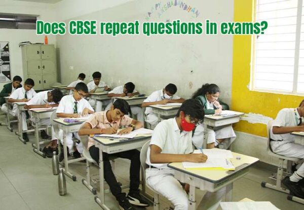 children's solving CBSE questions in exam center