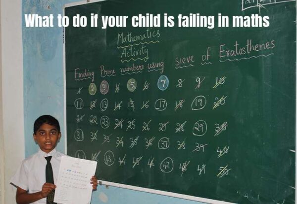 a child learning math tricks