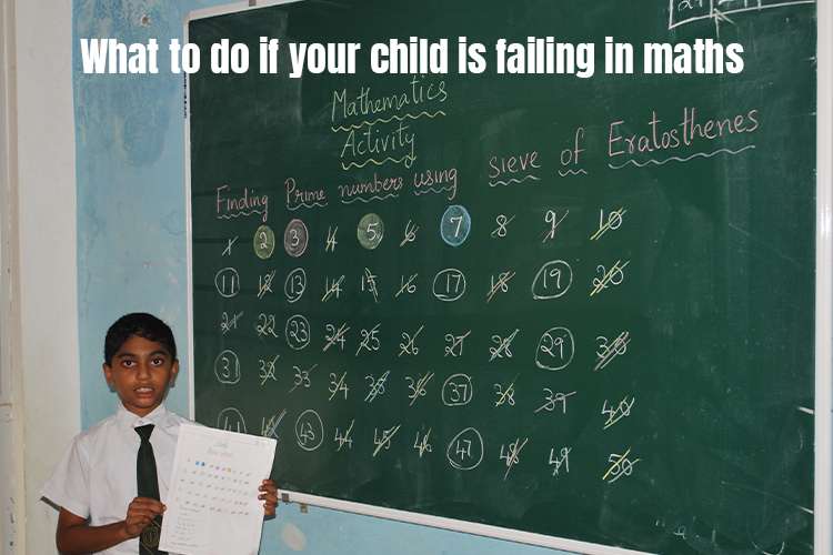 a child learning math tricks