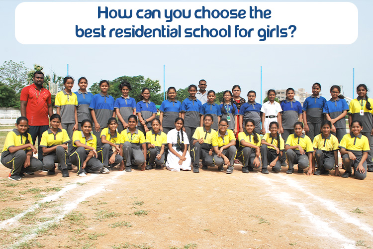 A group of Delhi Public School (DPS) Warangal girls from the residential school posing for a photo.