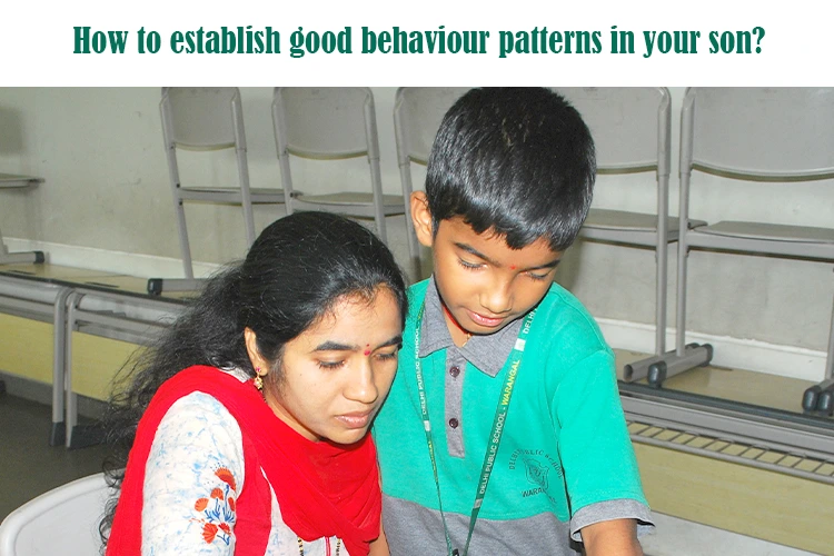 A person and a child looking at something with good behaviour.