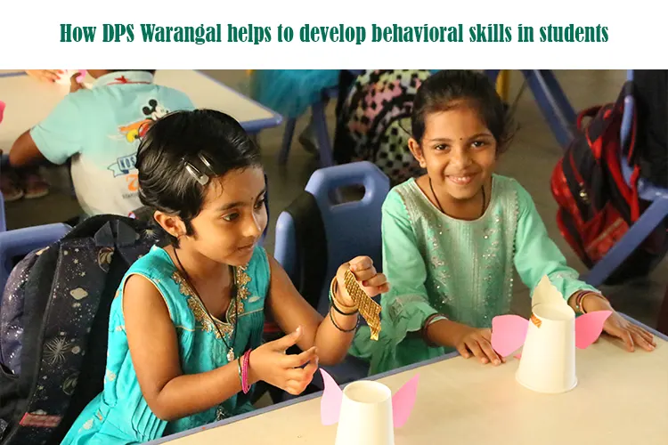 Students at DPS Warangal learning positive behavior and life skills.