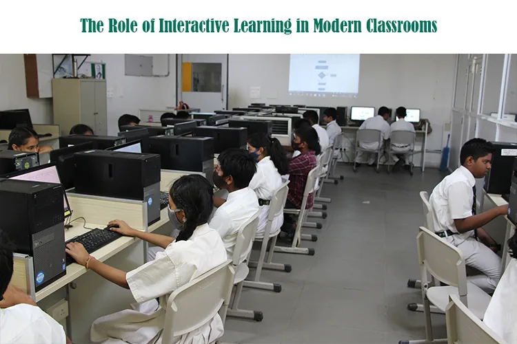 A group of students on stage presenting robotics projects.