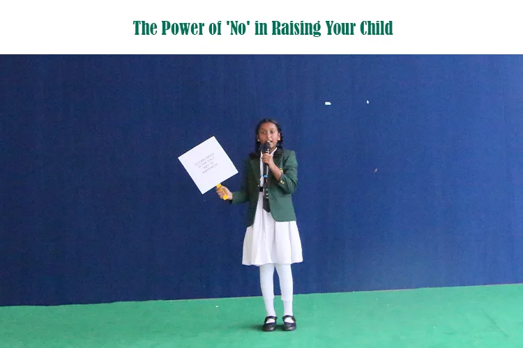 A girl giving speech on setting boundaries